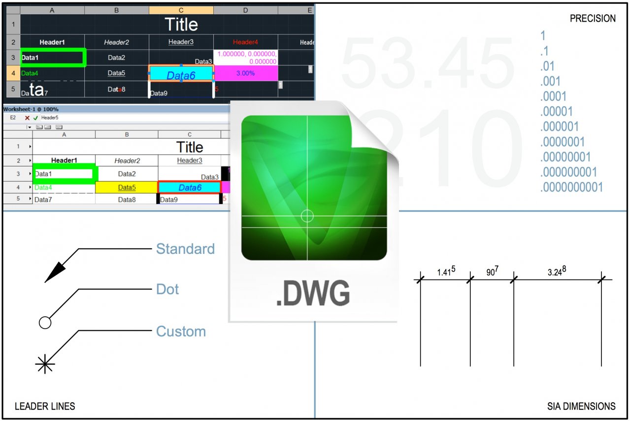 DXF/DWG/DWF Improvements