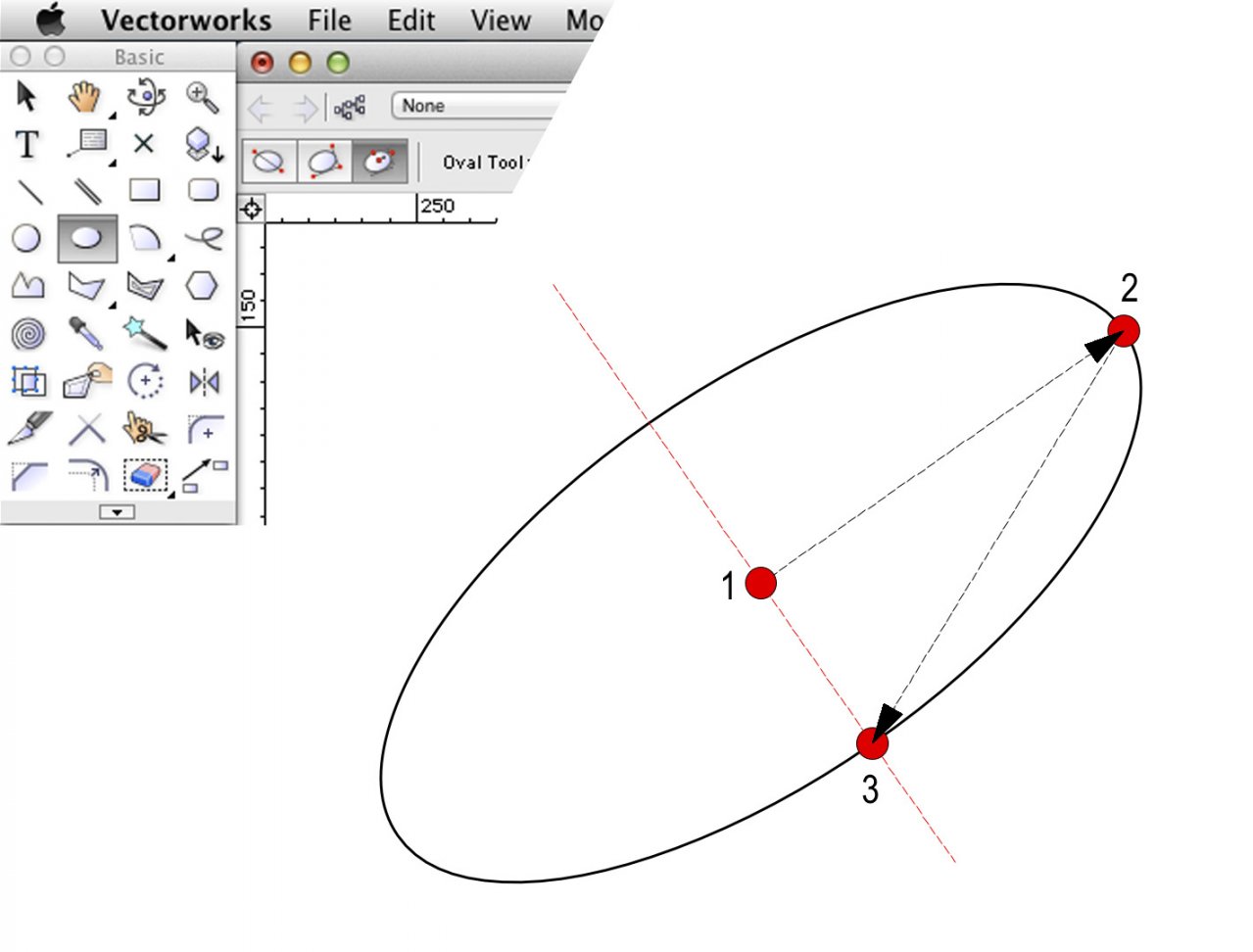 Oval by Center Mode