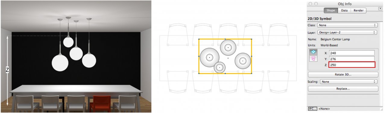Show Z for 2D/3D Symbol on Object Info Palette in Top/Plan View