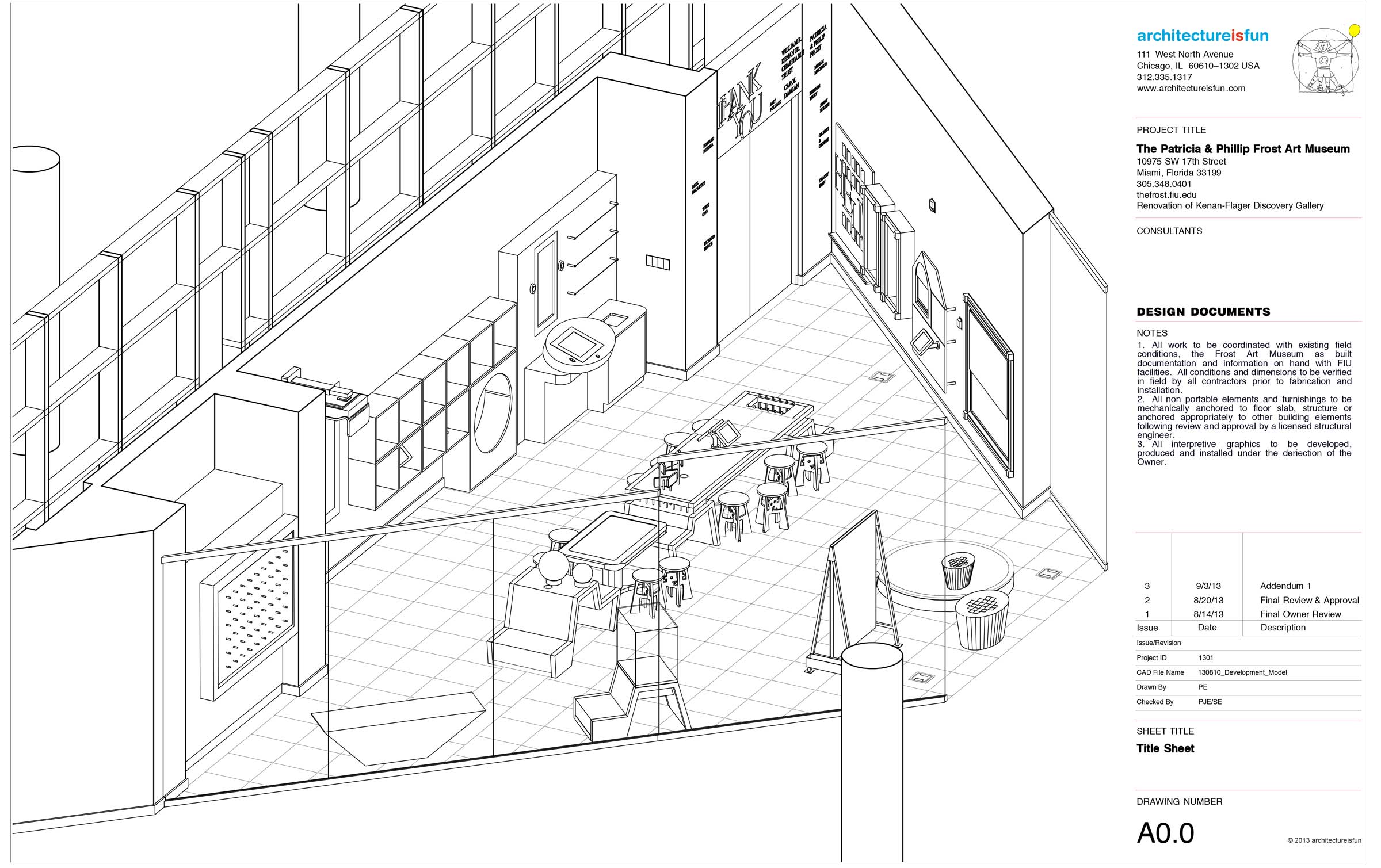 Frost Art Museum perspective drawing Frost Art Museum perspective drawing