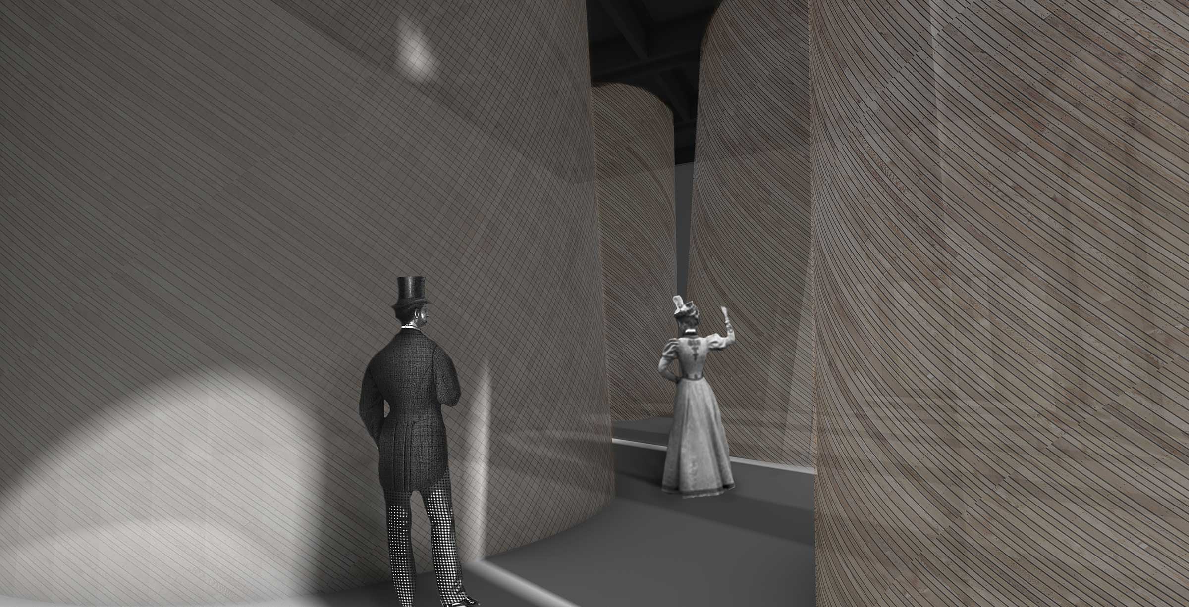 Perspective rendering of museum design using Marionette