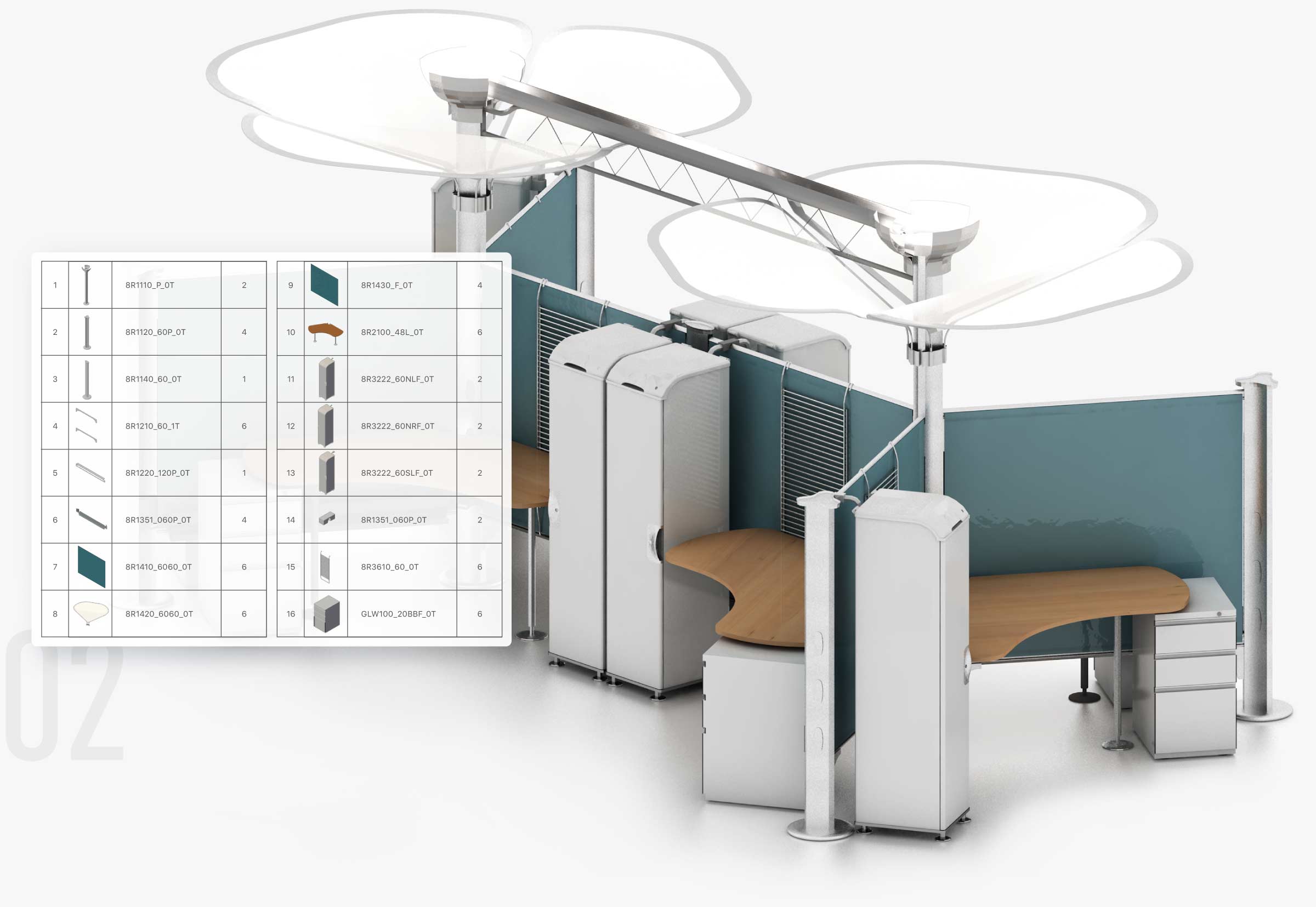 Bill of materials with Herman Miller desk